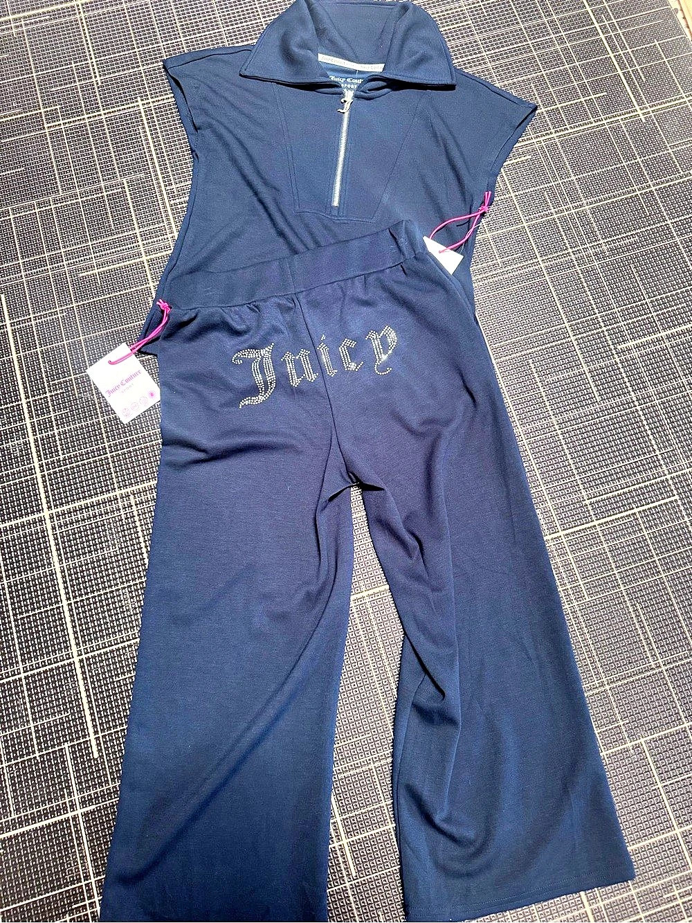 Juicy Couture Sport jumpsuit Zip Front Wide Leg Jumpsuit NWT size small